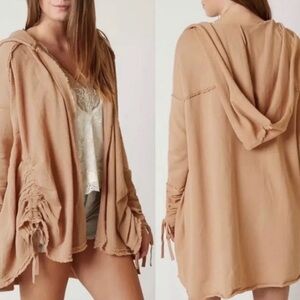 Free People Get Yer Gauze Boho Slouchy Oversized Cardigan